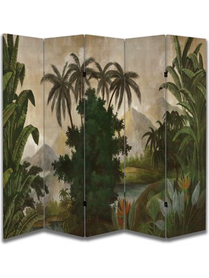 Doğa Temalı Özel Tasarım Paravan Room Divider 180 x 200 cm
