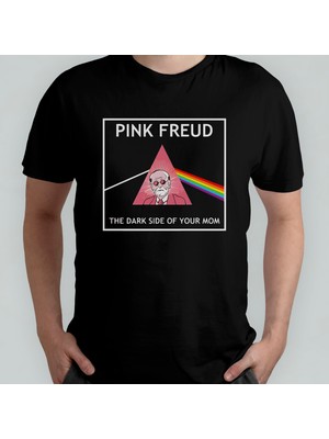 Pixxa Pink Freud The Darkside Of Your Mom Unisex %100 Pamuklu Bisiklet Yaka T-Shirt Model 2