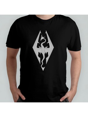 Pixxa The Elder Scrolls V Skyrim Unisex %100 Pamuklu Bisiklet Yaka T-Shirt Model 1