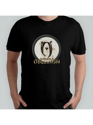 Pixxa The Elder Scrolls Oblivion Unisex %100 Pamuklu Bisiklet Yaka T-Shirt Model 2