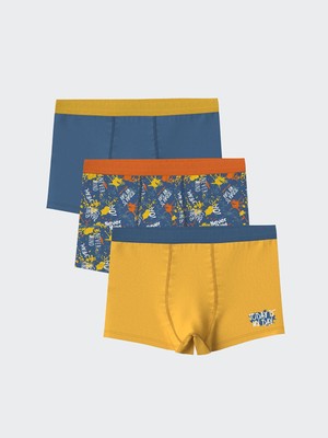 LC Waikiki LCW Kids 3'lü Boxer Seti Erkek Çocuklar İçin Baskılı Pamuklu Rahat Tasarım