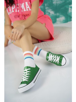 Benetton 30196 Yeşil Kısa Kadın Sneakers