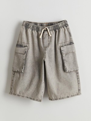Lcw Kids  Beli Lastikli Erkek Çocuk Kargo Jean Şort  (S5)
