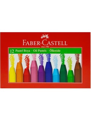 Faber Castell Pastel Boya Seti 12 Renk Pastel Tutucu Kalem Hediyeli