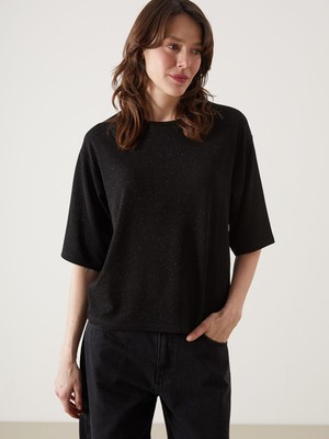 Lcwaıkıkı Classic  Bisiklet Yaka Kadın Tişört  (S5)