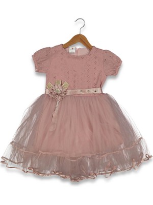 Kız Çocuk Brodeli Tül Elbise BGL-ST04441