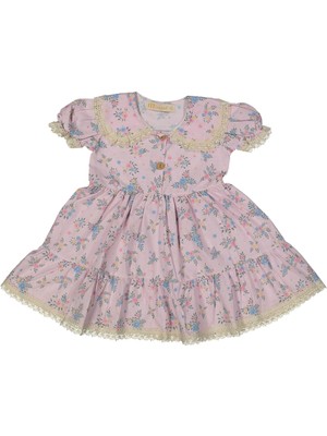 Kız Çocuk Çiçek Baskılı Elbise BGL-ST04442