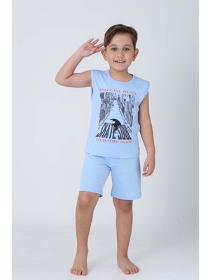 Erkek Çocuk Pamuklu Sıfır Kollu Şortlu Takım