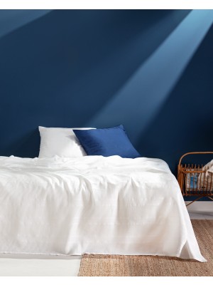 Mathilda King Size %100 Pamuk Karde Düz Pike - Beyaz