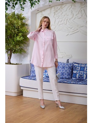 Taşlı Dantelli Gömlek