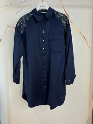 Taşlı Dantelli Gömlek