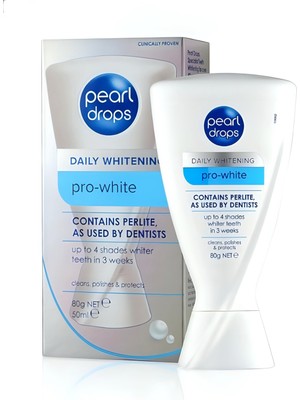 Pearl Drops Pro-white - Doğal Perlit Minerali İle İnatçı Lekeleri Çıkaran, Beyazlatıcı Diş Macunu 50ml