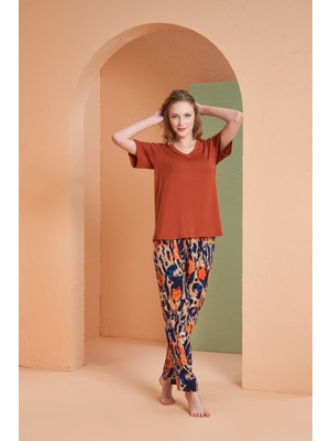 Pjs Pijama Kadın V Yaka Pijama Takımı 27131