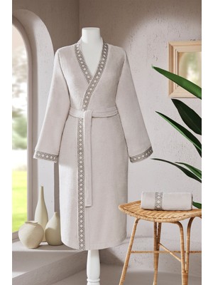 Özdilek Aurea Nakışlı Kimono Kadın Bornoz Seti