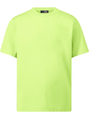 BRZ Collection Kız Çocuk Neon Sarı Kısa Kollu T-Shirt Günlük Tarz %100 Pamuk