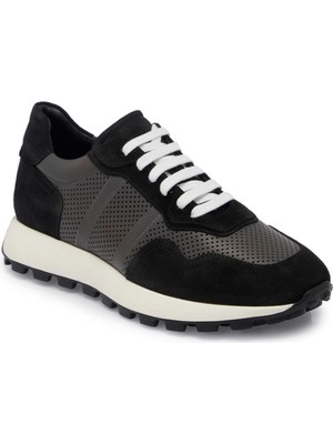 Tergan  Siyah Hakiki Deri Erkek Sneaker - E24I1AY56733-A01