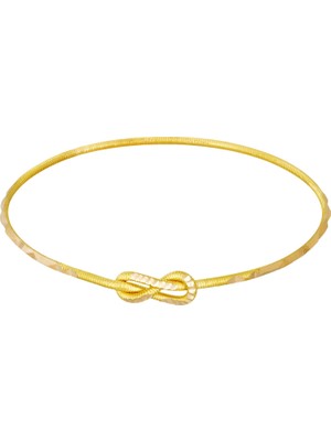 T51 Tuğrul Altın 10 Gr 22 Ayar İşçiliksiz Aşk Düğüm Baget Bilezik