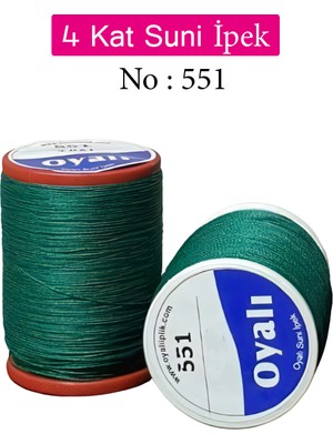 Oyalı 4 Kat Suni Ipek Iplik Iğne Oyası Boncuk Ipi Tığ Oyası NO:551