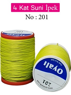Oyalı 4 Kat Suni Ipek Iplik Iğne Oyası Boncuk Ipi Tığ Oyası NO:201