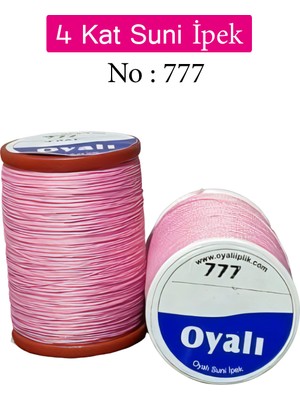 Oyalı 4 Kat Suni İpek İplik Iğne Oyası Boncuk İpi Tığ Oyası NO:777