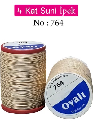 Oyalı 4 Kat Suni İpek İplik Iğne Oyası Boncuk İpi Tığ Oyası NO:764