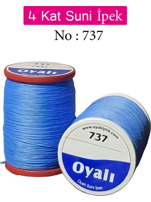 Oyalı 4 Kat Suni Ipek Iplik Iğne Oyası Boncuk Ipi Tığ Oyası NO:737