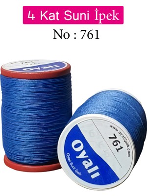 Oyalı 4 Kat Suni İpek İplik Iğne Oyası Boncuk İpi Tığ Oyası NO:761