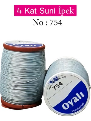 Oyalı 4 Kat Suni İpek İplik Iğne Oyası Boncuk İpi Tığ Oyası NO:754