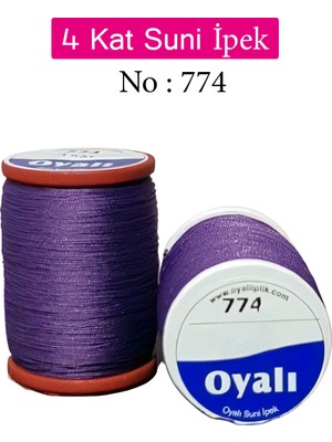 Oyalı 4 Kat Suni İpek İplik Iğne Oyası Boncuk İpi Tığ Oyası NO:774