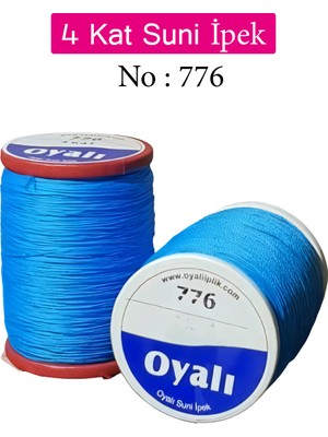 Oyalı 4 Kat Suni İpek İplik Iğne Oyası Boncuk İpi Tığ Oyası NO:776