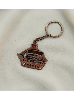 Gemi Anahtarlık Metal Ay Yıldız Çanta Araba Cüzdan Süsü  Kemer Yazılı