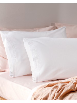 Madame Coco Ronny %100 Pamuk Yastık Kılıfı - Beyaz