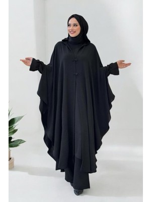 Tunik, Pantolon ve Abaya Üçlü Takım 8663 Siyah