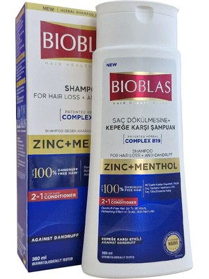 Bioblas Çinko + Mentol Şampuan 360 ml