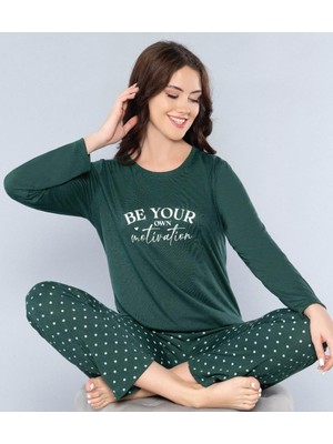 Alperi Uzun Kol Mevsimlik Pijama Takımı Viskon Alperi 790-61