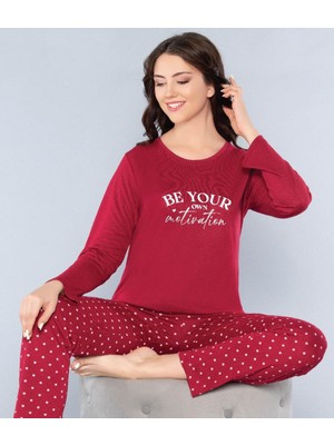 Alperi Uzun Kol Mevsimlik Pijama Takımı Viskon Alperi 790-61