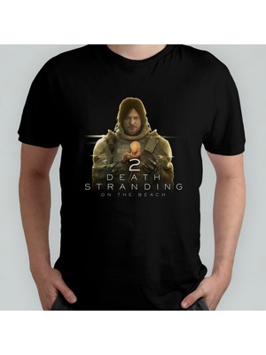 Pixxa Deathstranding 2 On The Beach Unisex %100 Pamuklu Bisiklet Yaka T-Shirt