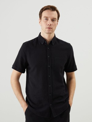 Lcwaıkıkı Classic  Regular Fit Kısa Kollu Poplin Erkek Gömlek  (S5)