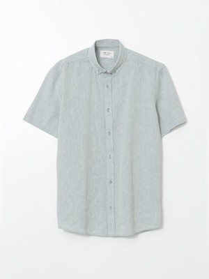 Lcw Vision  Regular Fit Kısa Kollu Keten Karışımlı Erkek Gömlek  (S5)