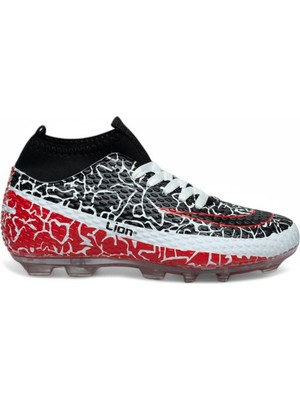 Yusufshoes Lion Boğazlı Çocuk Yetişkin Çoraplı Halı Saha Futbol Ayakkabısı