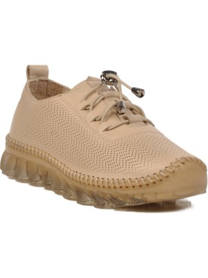 Siyah  Deri Kadın Günlük Ayakkabı 0003 Z