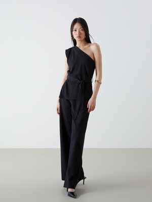 Lcw Vision  Beli Lastikli Krep Kadın Pantolon  (S5)