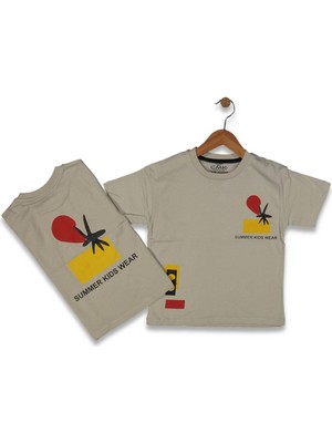 Erkek Çocuk Ön Arka Baskılı Tişört BGL-ST04456