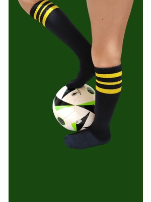 Unisex 3 Çift Çocuk Futbol Çorabı Uzun Tozluk Halı Saha Çorabı Pamuklu