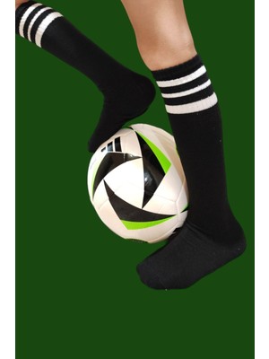 Unisex 3 Çift Çocuk Futbol Çorabı Uzun Tozluk Halı Saha Çorabı Pamuklu