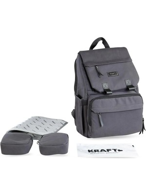 Kraft Moon Bebek Bakım Sırt Çantası -  Koyu Gri
