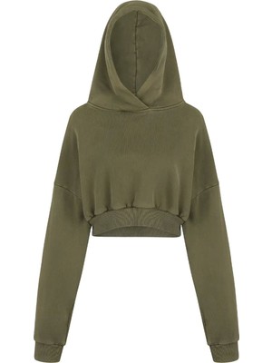Ağır Kesim Kapüşonlu Kadın Hoodie