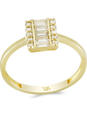 Altın Baget Taşlı Yüzük T074280