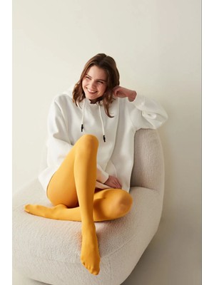 Mıcro 40 Den. Ayçiçek Sarı/snflwr Yellow. Orta Kalın. Opak. Mat Külotlu Çorap. Renk NO:200