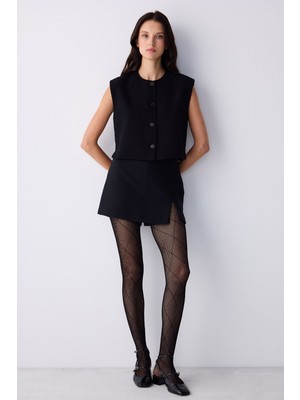 Penti Diamond File Külotlu Çorap Pamuk - Polyamid - Elastan Hızlı Kurutma Düz Desen